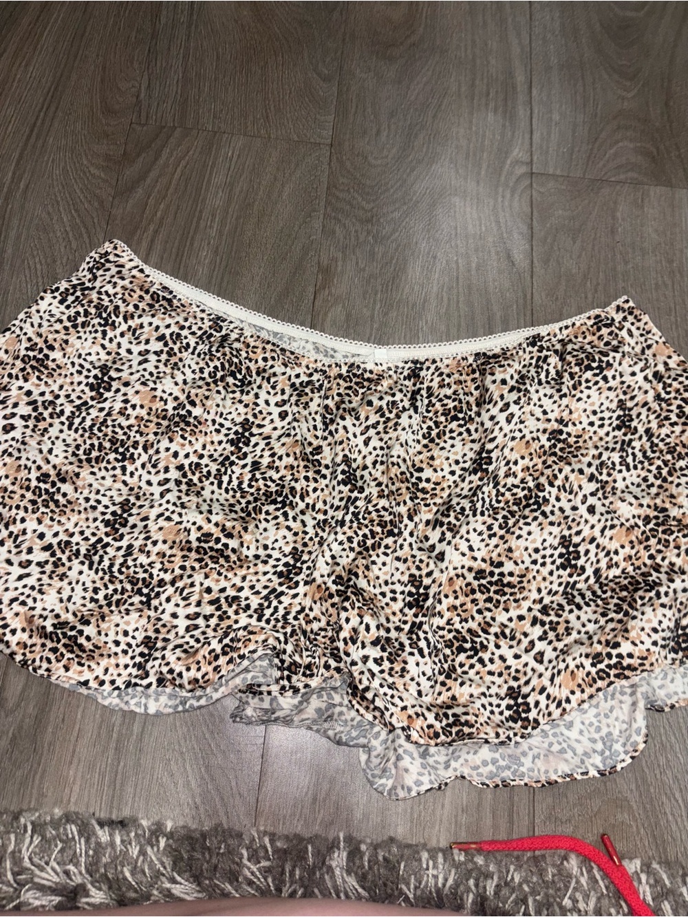 aerie Leopard-Print Sleep Shorts in Beige, Black and Tan
